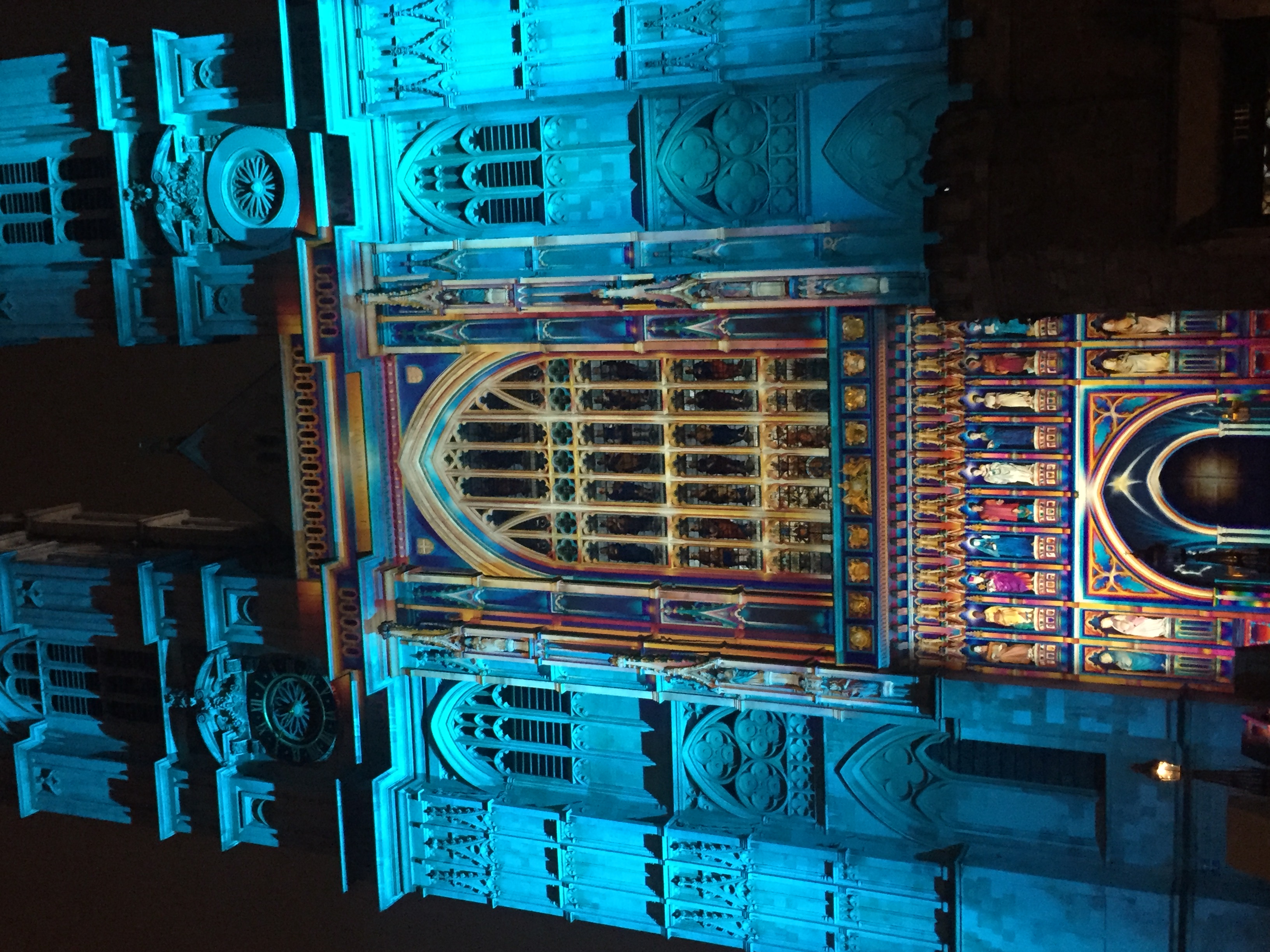 Taken at Westminster abbey during the recent festival of light exhibition January 2016
